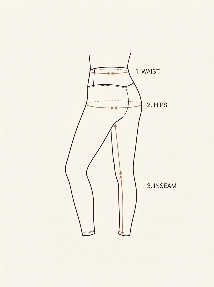 FA Wear Leggings & Shorts Measurement Anatomy